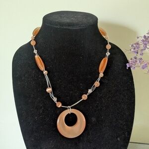 Orange Pendant Necklace